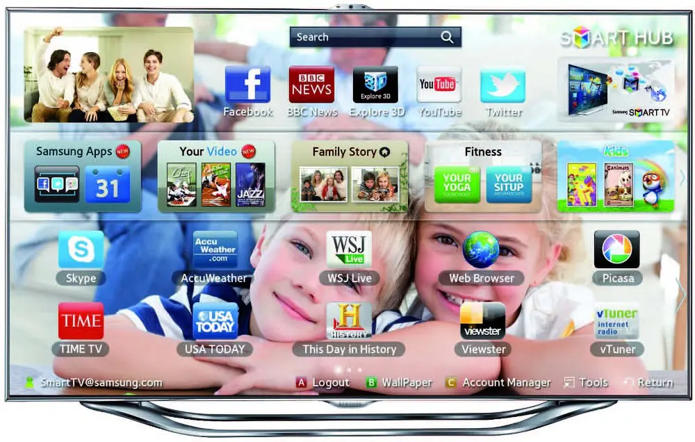 Samsung SMART TV, il primo televisore interattivo al mondo