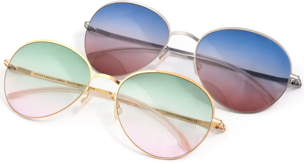 Violetta by Bernhard Willhelm e Mykita, l'occhiale da sole dalle originali sfumature cromatiche