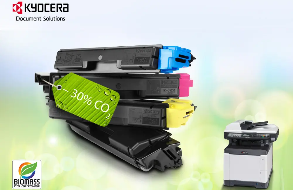 Kyocera adotta il BIOMASS toner su alcuni nuovi sistemi