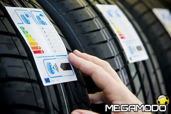 goodyear dunlop close up looking at tire label