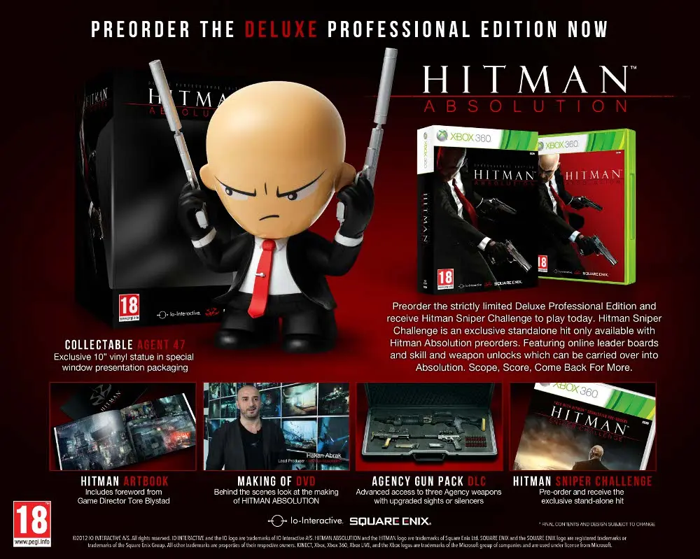 Deluxe Professional Edition di Hitman: Absolution, l'arsenale dell'Agente 47