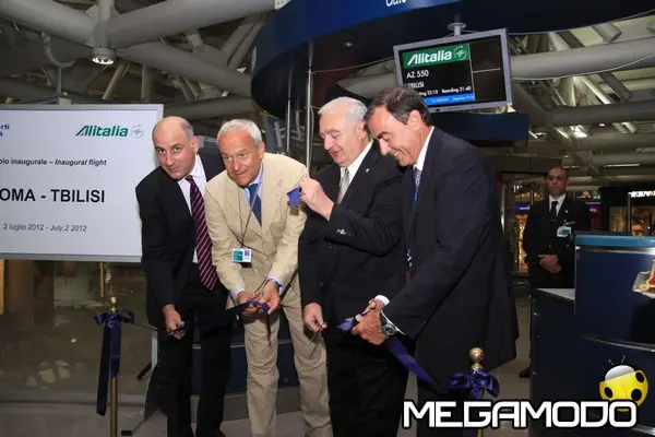inaugurazione nuovo volo alitalia roma tbilisi