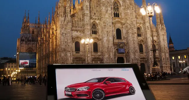 Nuova Mercedes Classe A nel cuore di Milano