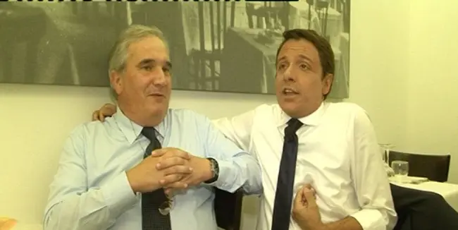 Striscia la Notizia, Dario Ballantini nei panni di Matteo Renzi incontra Giuseppe Fioroni