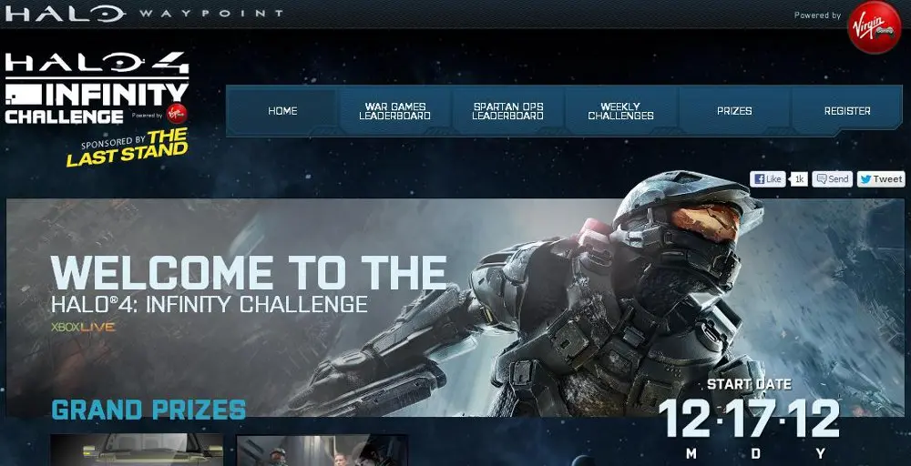 Virgin Gaming e Xbox 360 per il lancio di Halo 4 Infinity Challenge