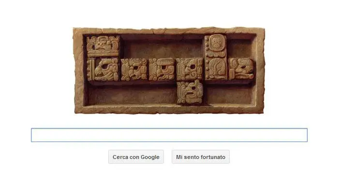 21.12.2012, Fine del calendario Maya: Google Doodle da "fine del mondo"