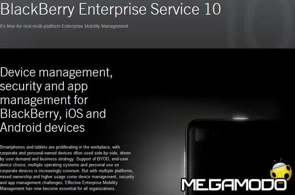 blackberry enterprise service 10