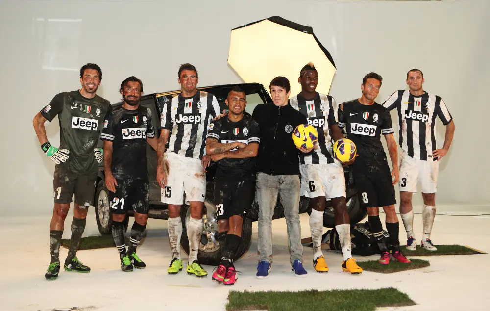 I campioni della Juventus con Jeep per la nuova campagna pubblicitaria