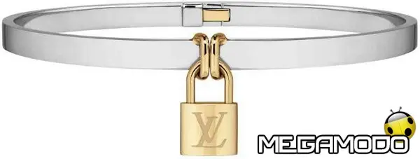 louis vuitton bracciale lockit oro bianco e giallo