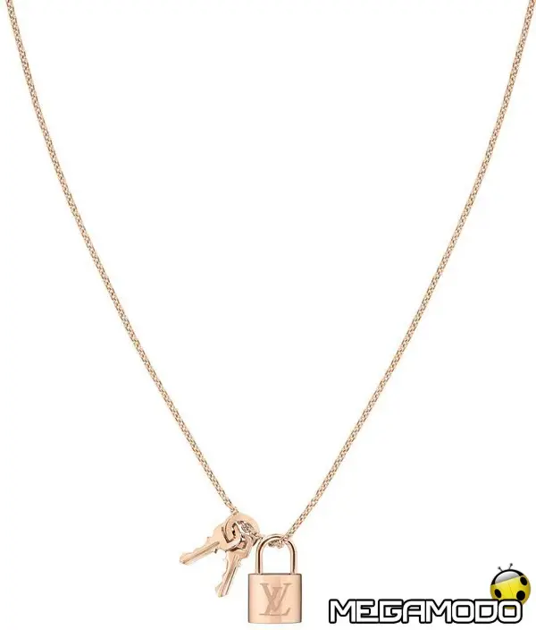 louis vuitton pendente lockit oro rosa