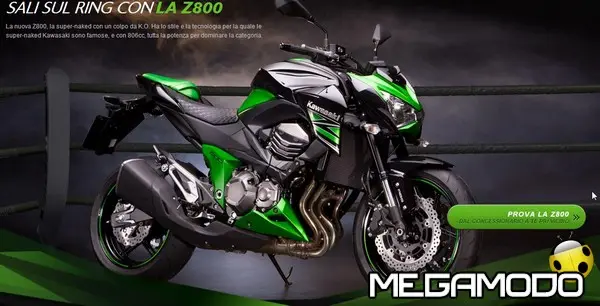 Kawasaki Z800, nuovo microsito dedicato 