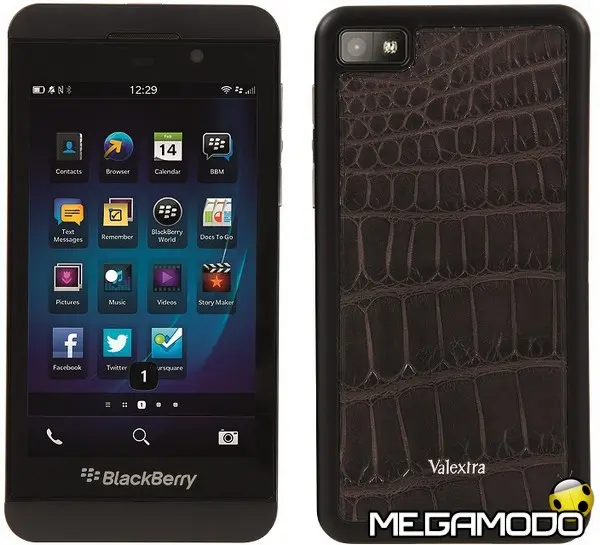 valextra cover blackberryz10 cocco testa moro