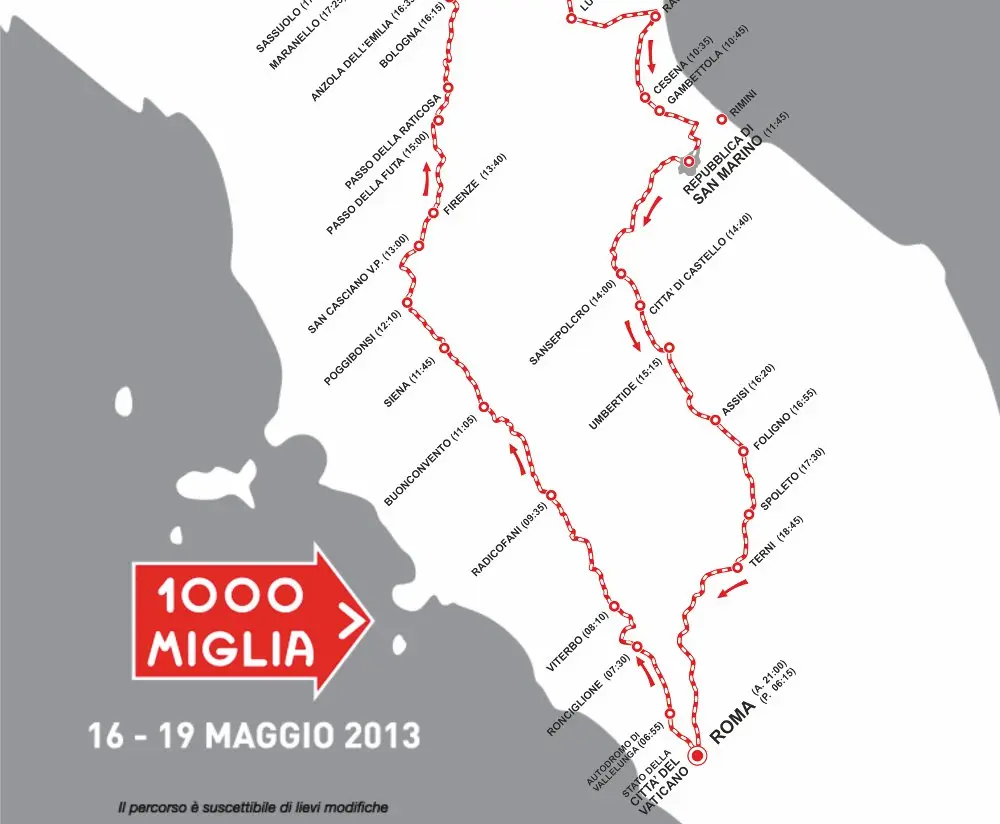 Mille Miglia 2013: 410 le vetture al via