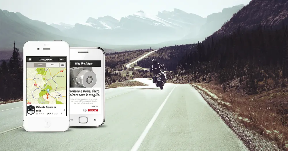 La App "Ride the Way" di Bosch per condividere itinerari di viaggio in tutto il mondo
