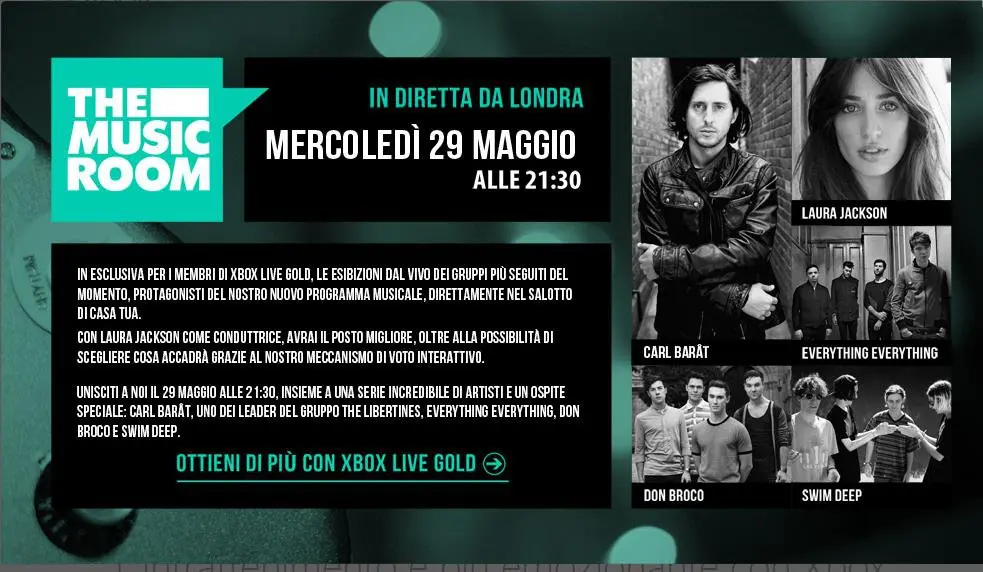 The Music Room su Xbox Live, le migliori band emergenti a casa tua