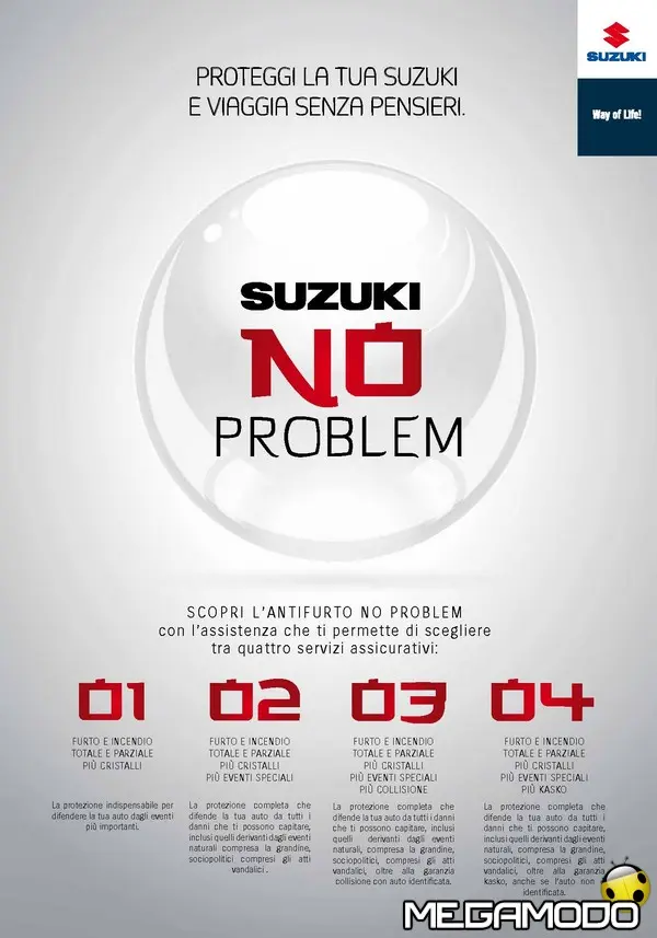 Suzuki: l’assicurazione auto diventa “Noproblem”