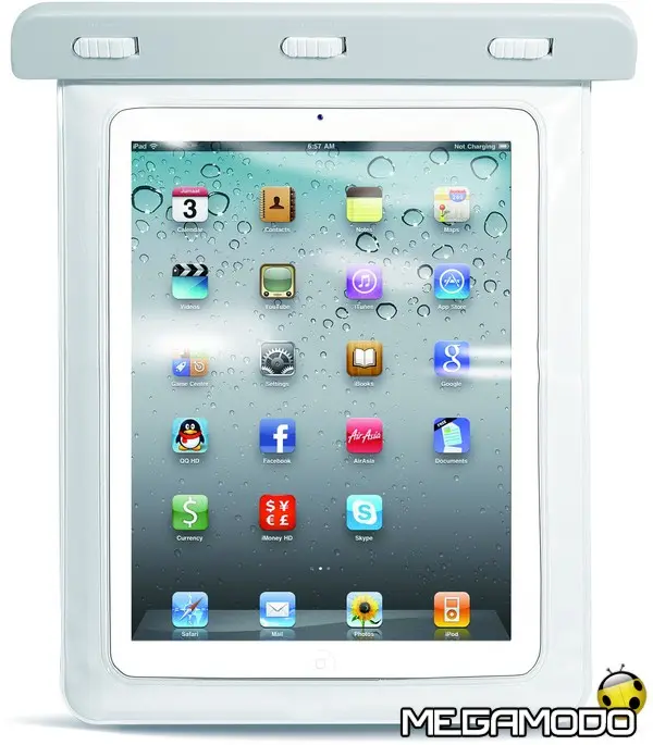 custodia impermeabile per tablet fino a 10 1 white