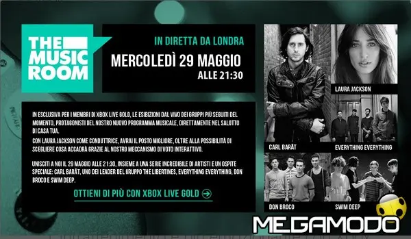 The Music Room su Xbox Live, le migliori band emergenti a casa tua