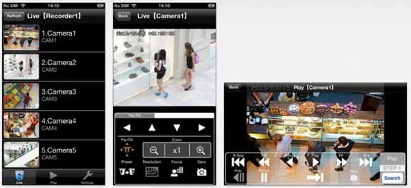 App "Panasonic Security Viewer" per NVR WJ-NV200