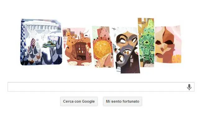 Antoni Gaudí rivive nel Google doodle per il 161° anniversario della nascita