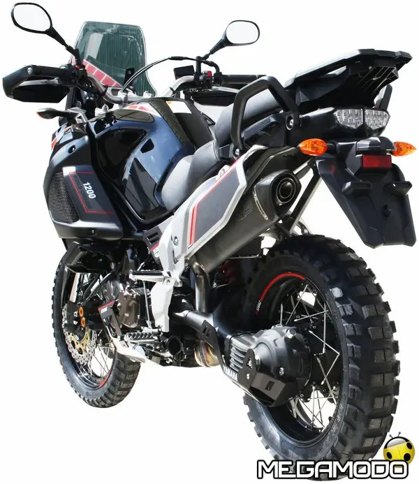 exan yamaha xt tenere 1200 x black ovale inox nero