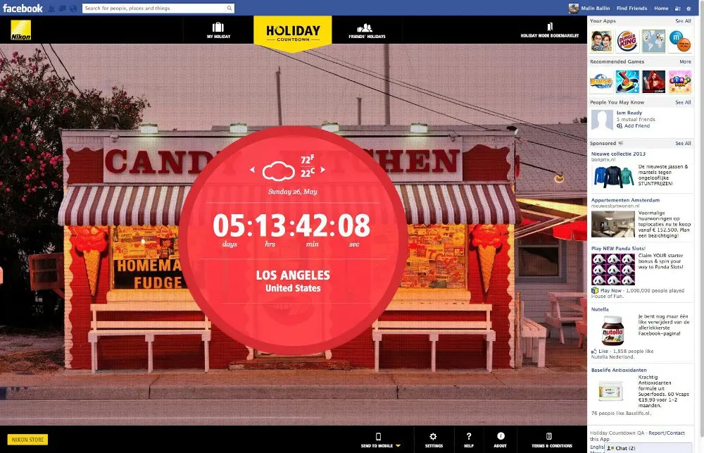 Nikon lancia Holiday Countdown, la nuova app per Facebook dedicata alle vacanze