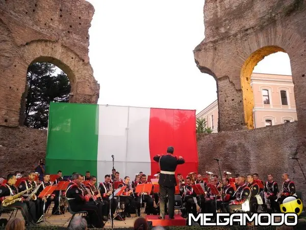 concerto della banda della brigata granatieri di sardegna nel parco del museo storico della fanteria