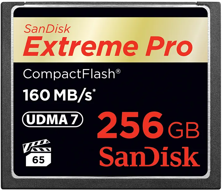 SanDisk Extreme Pro CompactFlash da 256GB, la card che supporta le più recenti specifiche di VPG