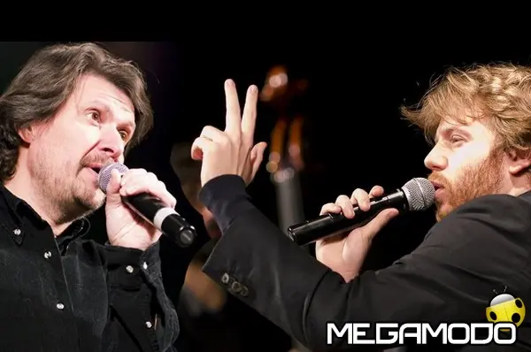 luca sandri e federico zanandrea in scena