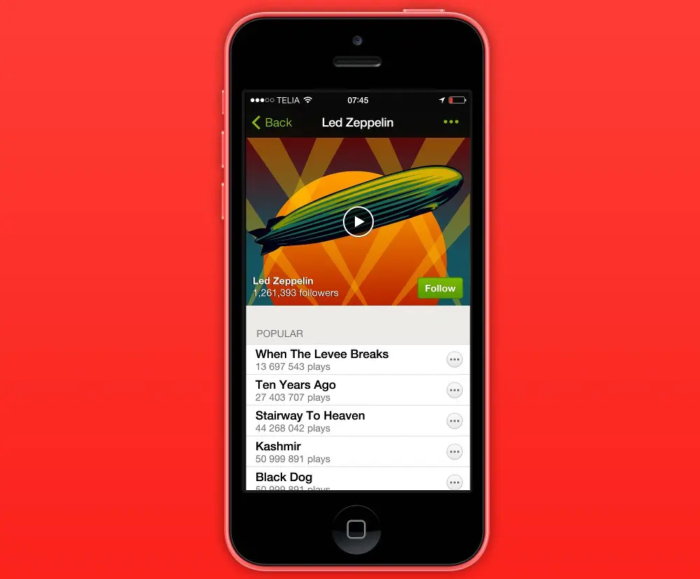 I Led Zeppelin su Spotify: il catalogo leggendario della band