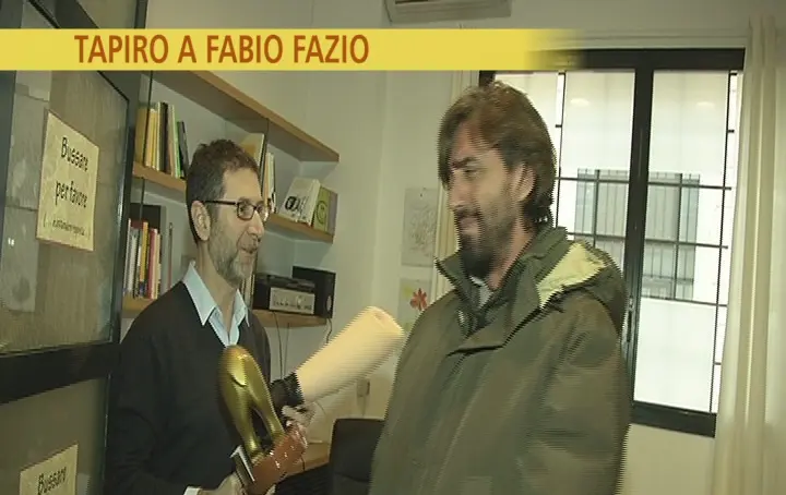 Striscia la notizia, Tapiro d’oro a Fabio Fazio per lo spot del Festival di Sanremo