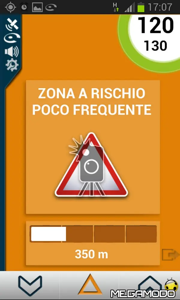 screenshot zona a rischio poco frequente