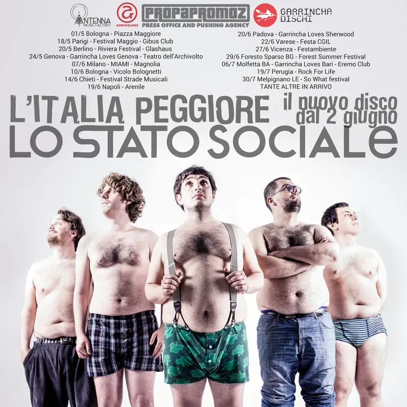 Lo Stato Sociale: "L'Italia peggiore" è il nuovo album 