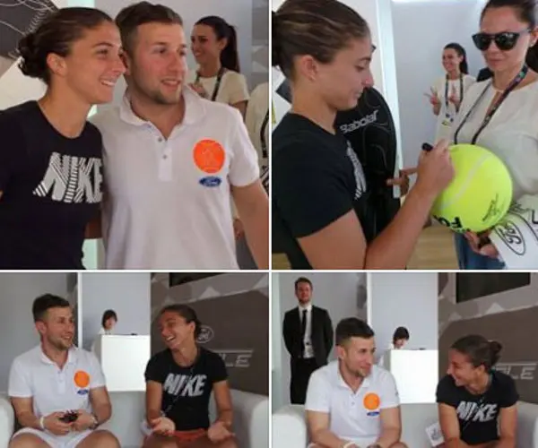 Il vincitore del concorso Ford con Sara Errani agli Internazionali BNL d’Italia 