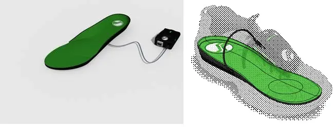 Le solette per scarpe che ricaricano dispositivi mobili mentre si cammina