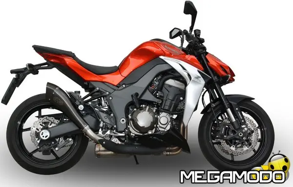 exan kawasaki z1000 x black evo inox nero