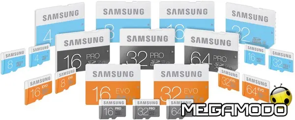 samsung lineup microsd and sd cards low