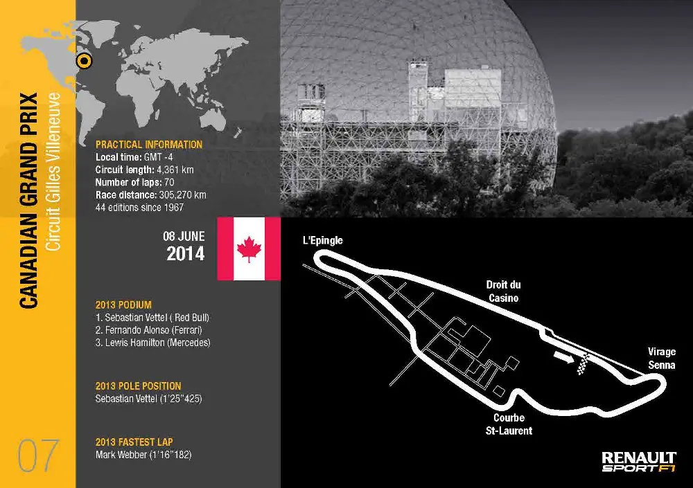 Gran Premio del Canada: Renault Sport F1 verso Montréal 