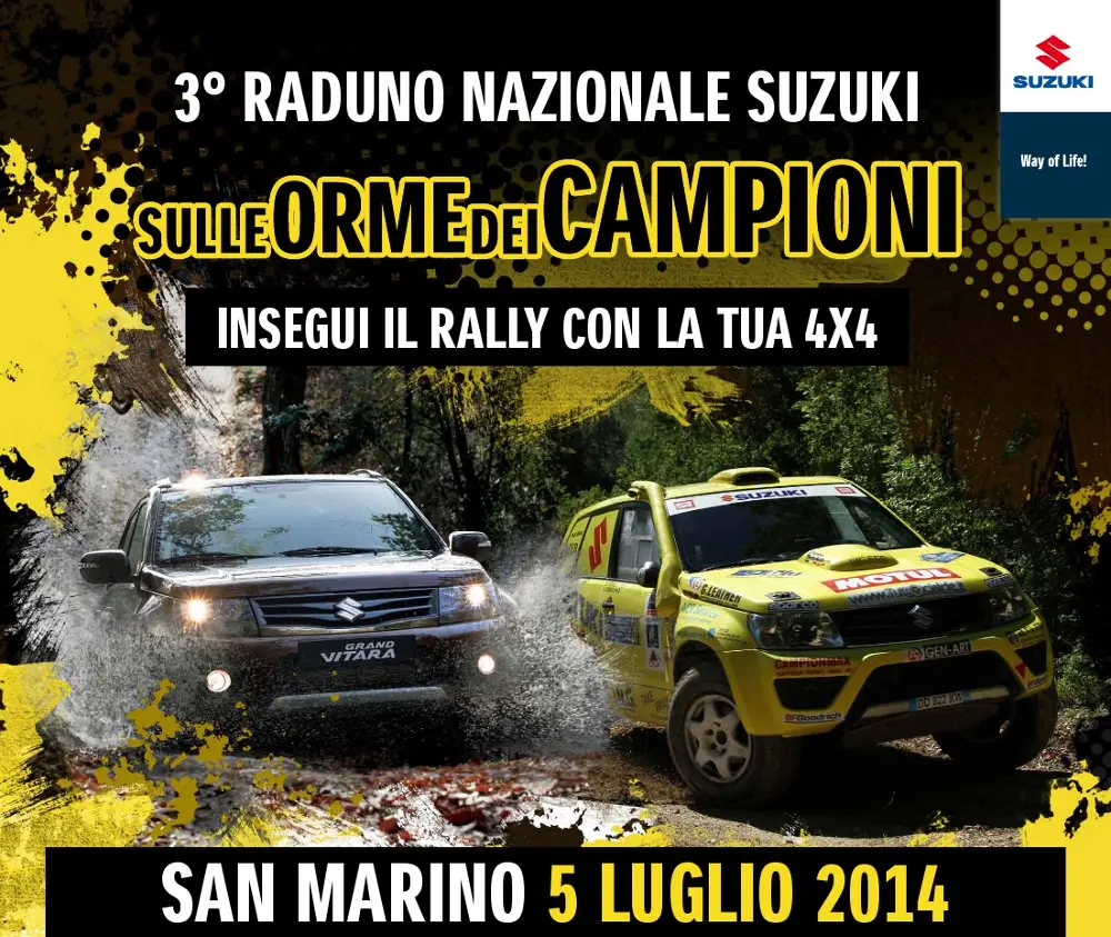 Il 3° Raduno Nazionale ufficiale Suzuki il 5 luglio a San Marino 