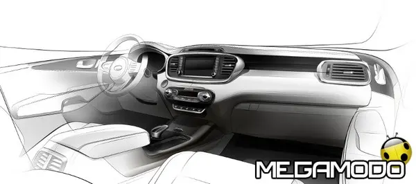 3rd generation kia sorento interior rendering