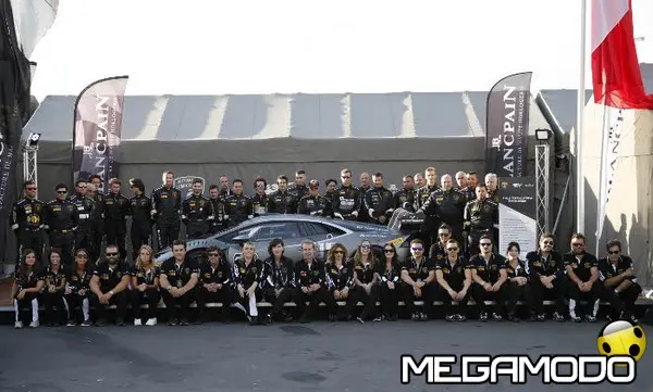 lbst europe drivers squadra corse team with the new huracan lp 620 2 super trofeo