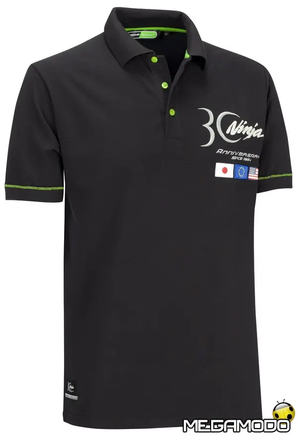 its ninja time kawasaki svela i primi prodotti della speciale linea ninja 30th anniversary hi polo fronte