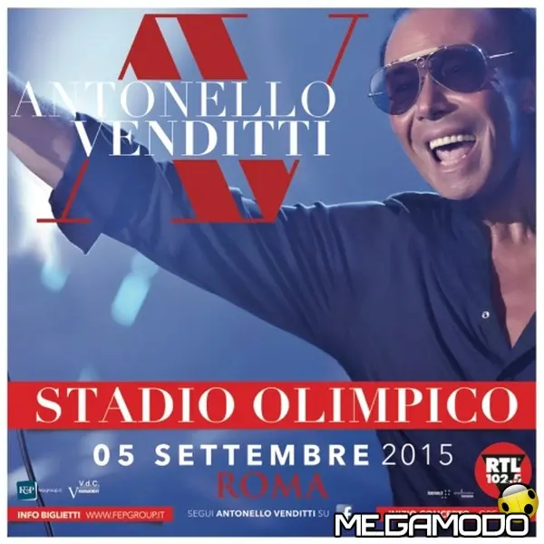 Antonello Venditti nel 2015: un nuovo album di inediti e, il 5 settembre, l'atteso ritorno live allo Stadio Olimpico di Roma 
