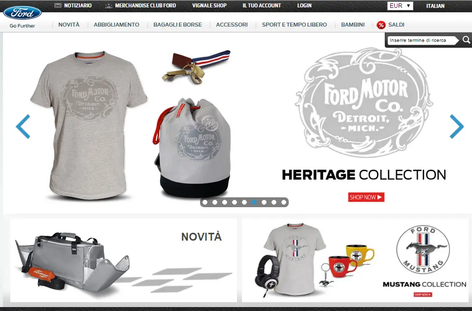 Ford Lifestyle Collection: abbigliamento, borse, gadget e accessori 