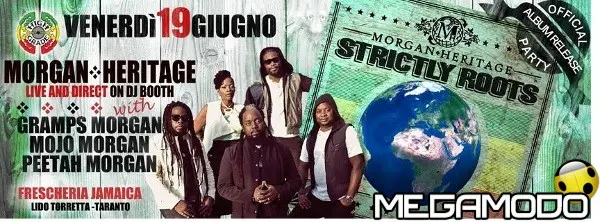 I Morgan Heritage il 19 giugno a Taranto per il "Strictly Roots" tour