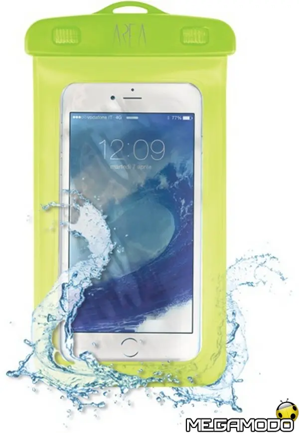 waterproof case area per smartphone