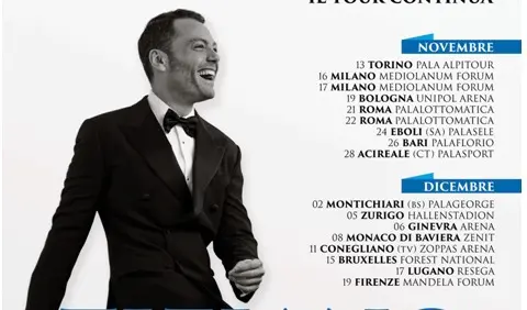 Tiziano Ferro con l'European Tour 2015 torna live nei palasport d'Italia e d'Europa