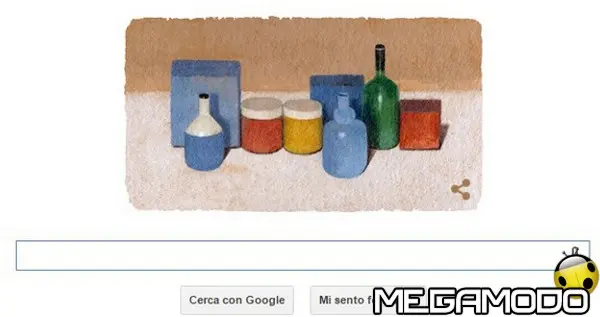 Il doodle di Google celebra Giorgio Morandi 