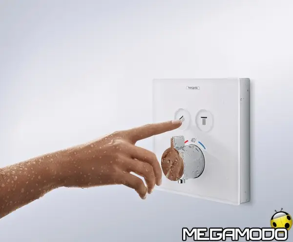 hansgrohe miscelatori termostatici ad incasso showerselect con superficie in vetro