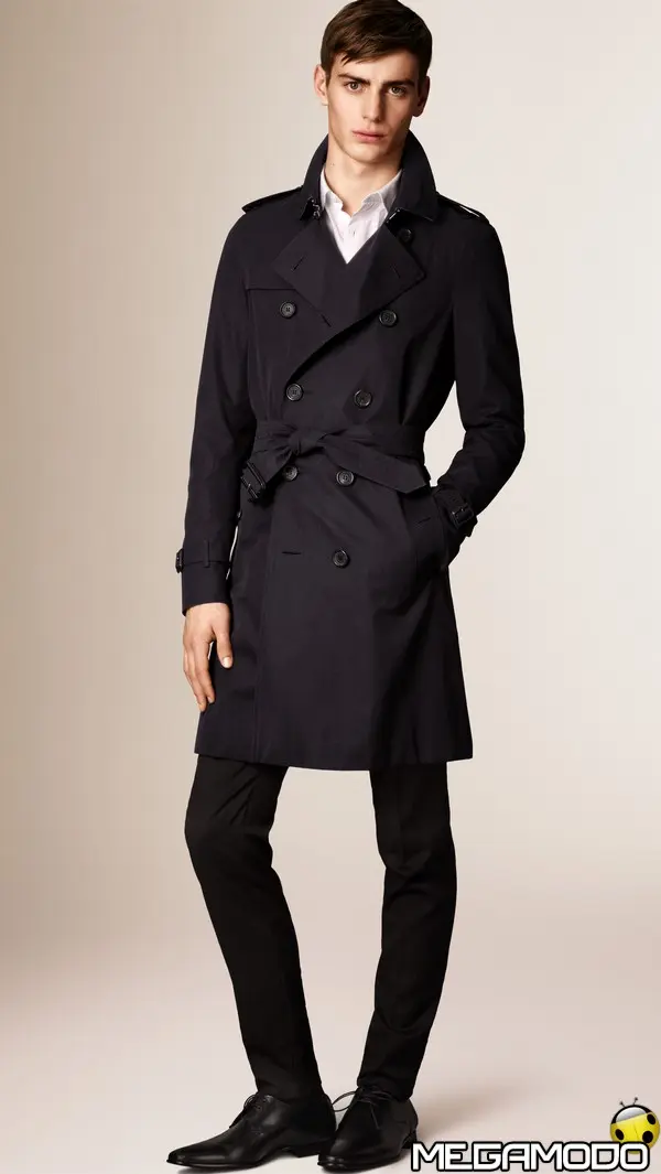 burberry heritage trench coat menswear navy